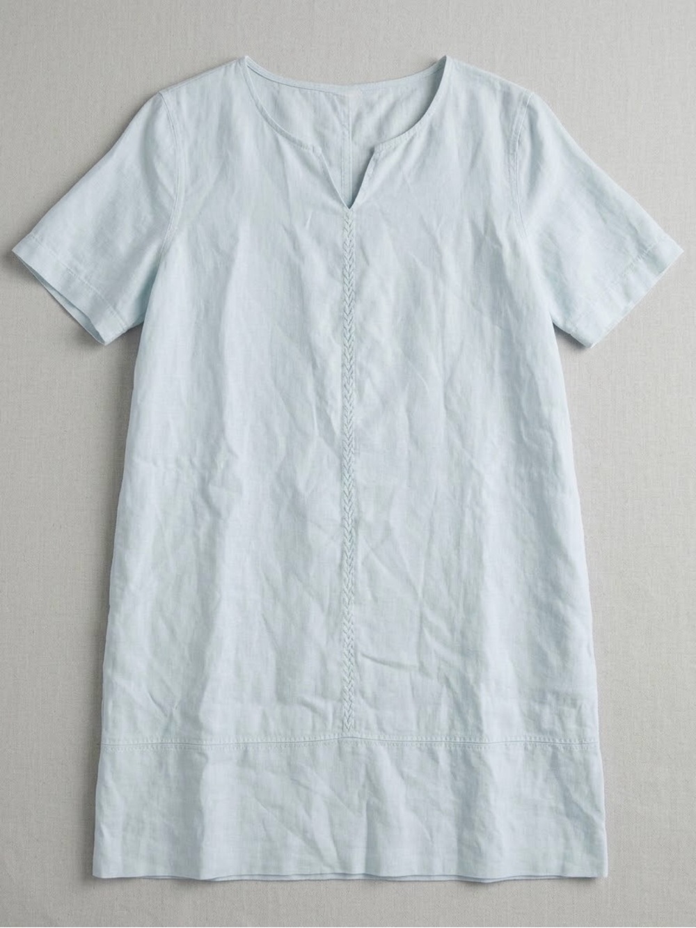 J Jill Linen Mini Dress in Blue Size Medium
